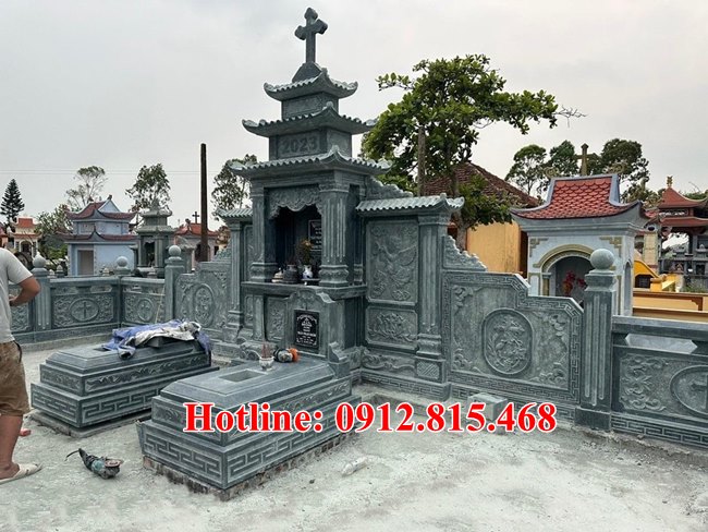 Mẫu lăng mộ đá công giáo đẹp bán tại Bình Dương, Đồng Nai, Tâu Ninh